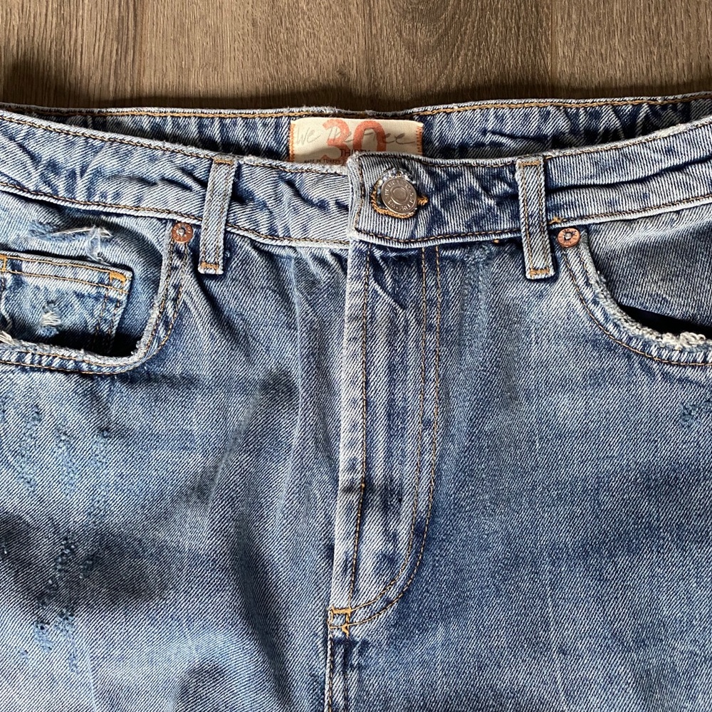 Free People Dakota Ripped Straight Leg Jeans - Picture 14 of 15